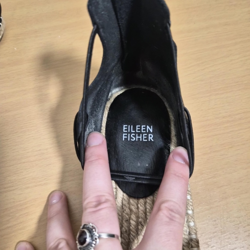 Eileen Fisher Womens Balletcore Lace Espadrille Strappy Leather Sandals US 10 - Picture 7 of 11